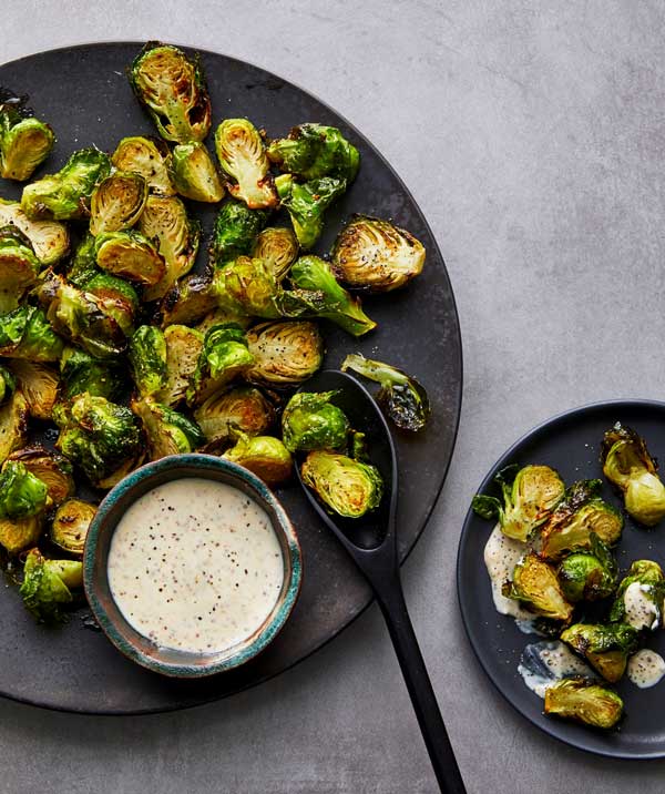 Air Fryer Brussel Sprouts and Broccoli