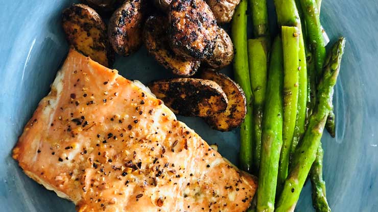 Air Fryer Salmon with Asparagus Recipe