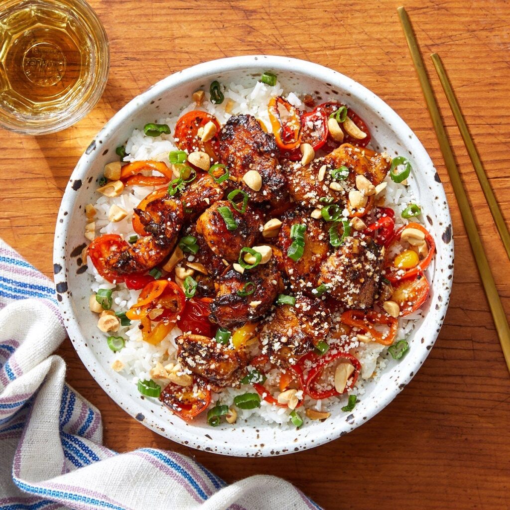 Andrew's sweet & spicy rice bowl Recipe