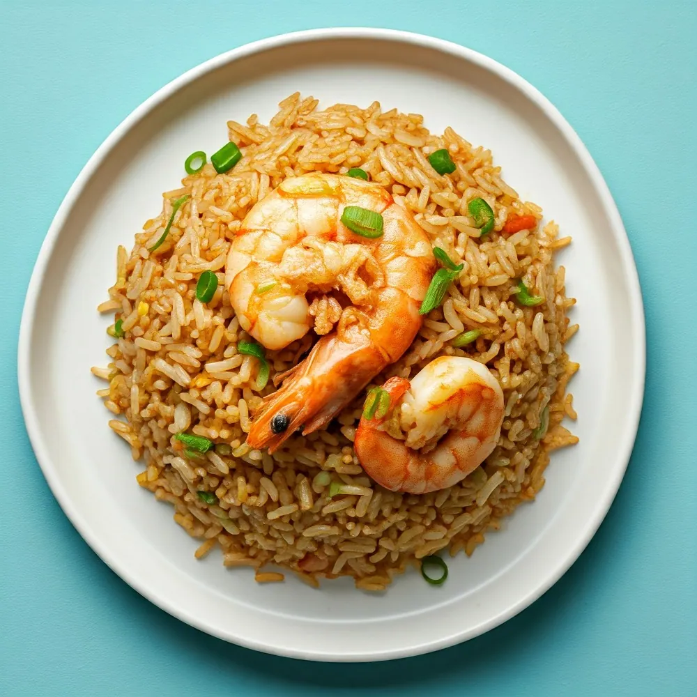 Crispy garlic shrimp fried rice Recipe