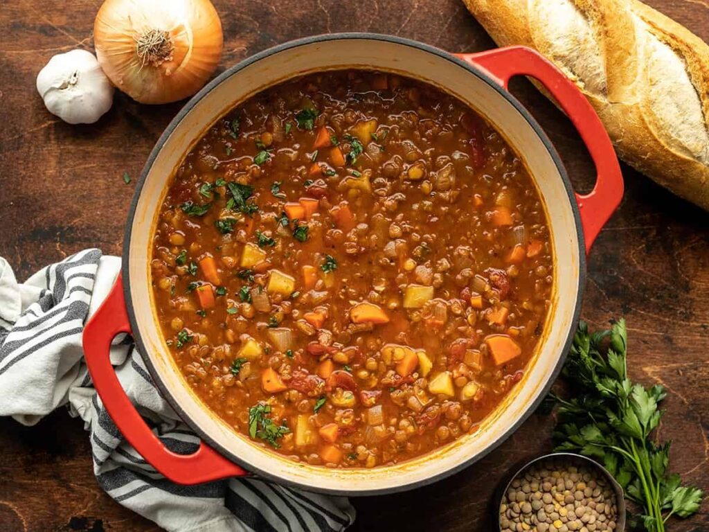 Easy tomato lentil soup Recipe