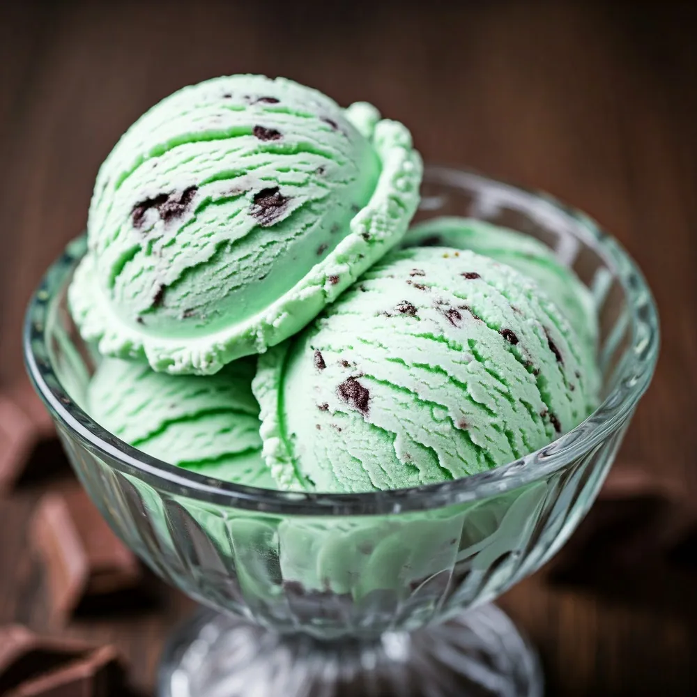 Mint chocolate chip ice cream