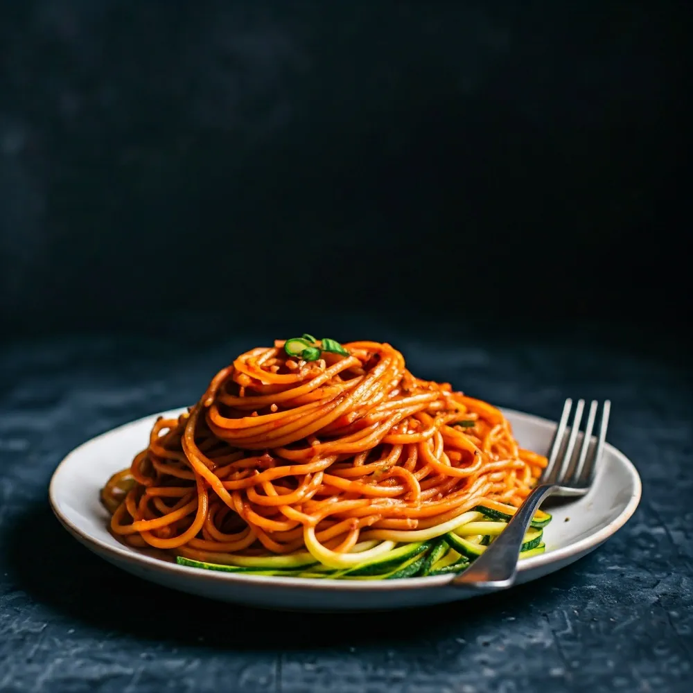 Protein vegan gochujang spaghetti Recipe