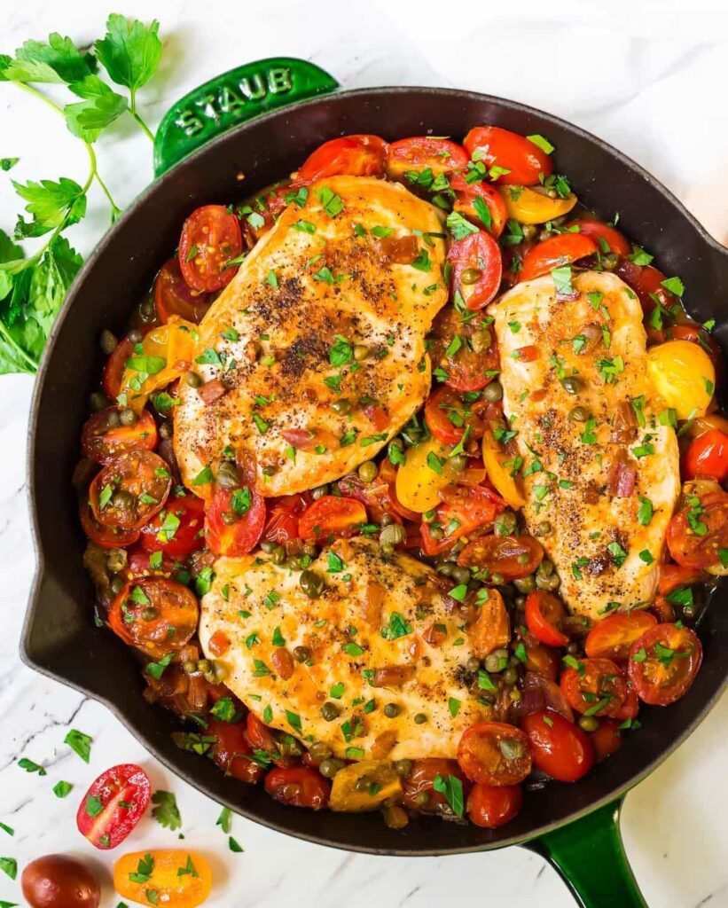 Skillet Tomato Chicken Recipe