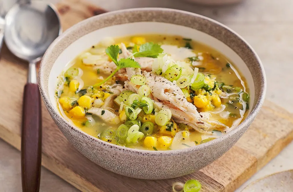 Sweet corn and chicken Soup